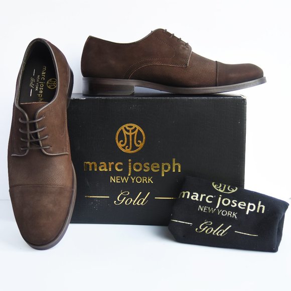 New w/ Box Marc Joseph “Gold Label” Brown Leather Men’s Shoes Sz 8.5 - Picture 1 of 11